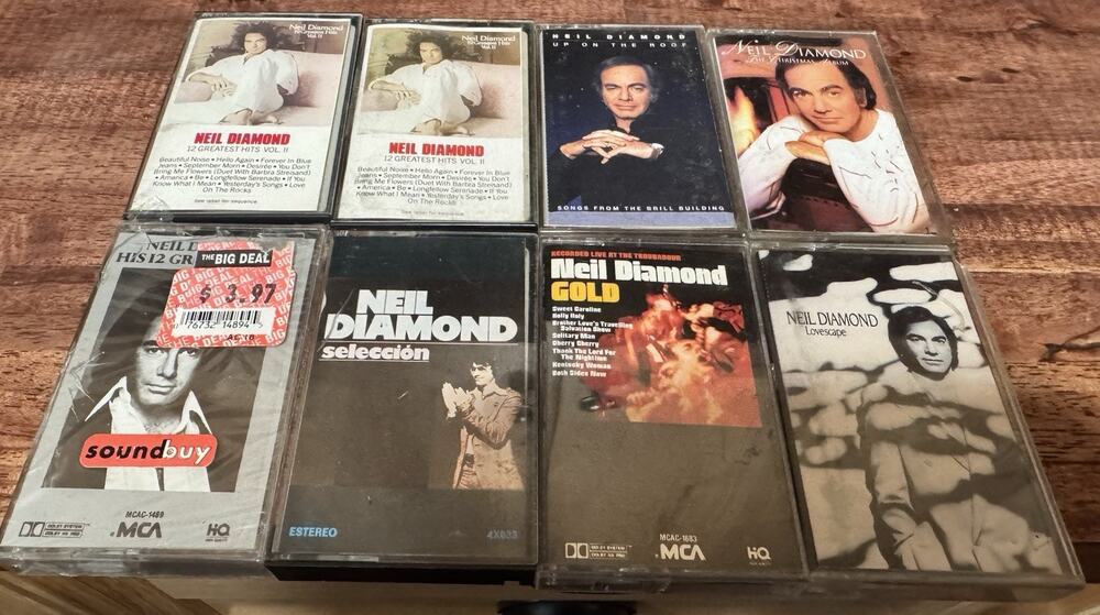 Neil Diamond Cassette Tape (Lot of 8)